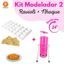 Forma Ravioli e Mini Pastel 24 Recheado, Modelador de Nhoque - Pratika