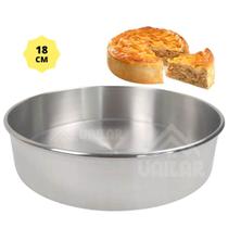 Forma Redonda Assadeira N18 para tortas bolos em Alumínio Baixa 18 x 5 cm Forma Redonda Assadeira N18 para tortas bolos em Alumínio Baixa 18 x 5 cm