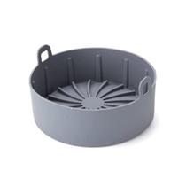 Forma Redonda Cinza 19cm 100% Silicone Para Air Fryer Weck