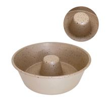 Forma Redonda Com Furo No Meio 20cm Granito Interno Assadeira Bolo Pudim Teflon Antiaderente