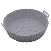 Forma Redonda de Silicone para Air Fryer Cinza 19 x 6,5 cm Lyor