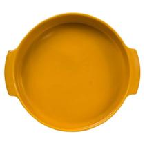 Forma Redonda Diâmetro 25 cm Amarela Germer Porcelanas Forma Redonda Diâmetro 25 cm Amarela Germer Porcelanas