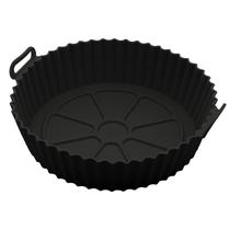 Forma Redonda Lyor de Silicone para Air Fryer Preta Forma Redonda Lyor de Silicone para Air Fryer Preta