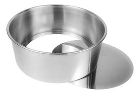 Forma redonda reta fundo falso 15x10cm alumínio mc formas