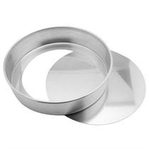 Forma redonda reta fundo falso 25x10cm alumínio mc formas