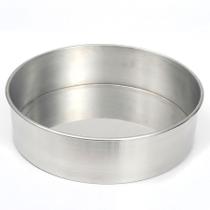Forma redonda reta fundo fixo 25x10cm alumínio mc formas