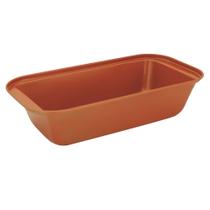 Forma Retangular 22,5 x 15 fundo cor cobre superior aço bolo