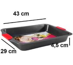 Forma Retangular Antiaderente Com Pegador De Silicone