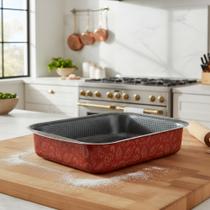 Forma Retangular Assadeira Antiaderente Vermelha Forno Servi Forma Retangular Assadeira Antiaderente Vermelha Forno Servi