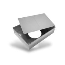 Forma Retangular De Bolo 40x30x10 Alumínio Fundo Falso