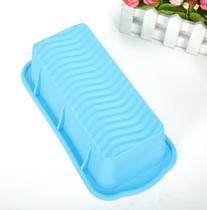 Forma Retangular De Silicone Ideal Para Fazer Bolo - Rosa