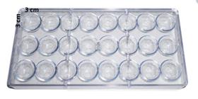 Forma Reutilizável Chocolate 24 Bolinhas de Futebol 3cm Forma Reutilizável Chocolate 24 Bolinhas de Futebol 3cm