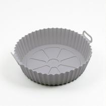 Forma Reutilizável de Silicone Cinza para Airfryer 16cm