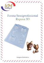 Forma Semiprofissional Raposa 3D - páscoa, raposinha de chocolate (9443)