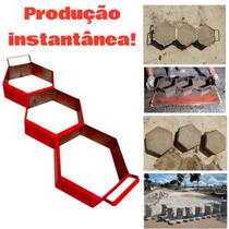 Forma Sextavada De Aço Molde para 3 Bloquetes 20x6cm Pavimentação Forma Sextavada De Aço Molde para 3 Bloquetes 20x6cm Pavimentação