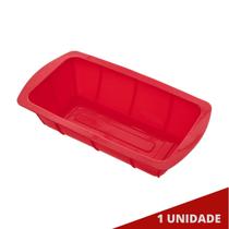 Forma Silicone 25,5cm X 13,5cm Retangular Sortida Pão Doce