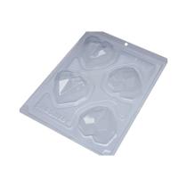 Forma silicone 3 partes trufa coração lapidado cod-9836 bwb