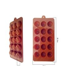 Forma Silicone 4 Flores Yi - 2 unid., Marrom - 20 cm