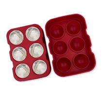 Forma Silicone 6 Gelo Bola Grande Bar Esferas Whisky Bebida