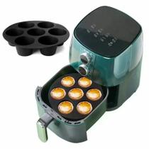Forma Silicone Air Fryer Cupcake 7 Mini Bolos Antiaderente