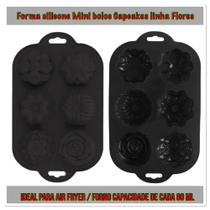 Forma Silicone Air Fryer Forno Capcakes Mini Bolos Tortinhas Preta - Art House