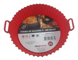 Forma Silicone Air Fryer Reutilizável Antiaderente Vermelha - Unyhome