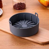 Forma Silicone Airfryer Reutilizável Antiaderente Fácil Limpeza Redonda Easy Kitchen