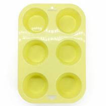 Forma Silicone Antiaderente Bpa Free 6 Furos Lovely Vibe COR:AMARELO