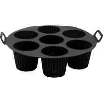 Forma Silicone Assadeira Cupcake Mini Bolo Muffin Air Fryer Antiaderente Forno Microondas Petit Gateau Bolinho Forminha