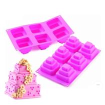 Forma Silicone Bolinhos Doce 6 Moldes Sobremesa Silikomart Forma Silicone Bolinhos Doce 6 Moldes Sobremesa Silikomart