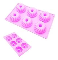 Forma Silicone Bolo Cupcake Retangular Doces Antiaderente