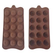 Forma Silicone Chocolate Doces 21x10,5cm Desenho Natal Trevo