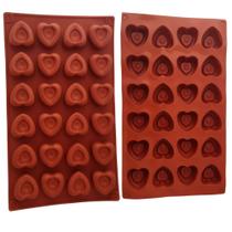 Forma Silicone Chocolate Doces 29x16cm Diversos Formatos - 123Útil