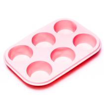 Forma silicone com 06 cavidades redondas