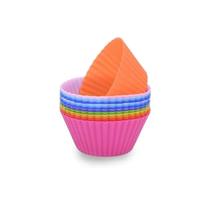 Forma Silicone Cupcake Bolo Muffin Assadeira Com 12 Unidades Forma Silicone Cupcake Bolo Muffin Assadeira Com 12 Unidades