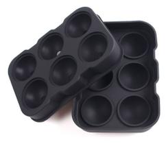 Forma Silicone Gelo Grande Bar 6 Esferas Whisky Bebida Drink