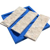 Forma Silicone Gesso Parede 3D - Travertino Rockface - Xmoldes Formas 3D