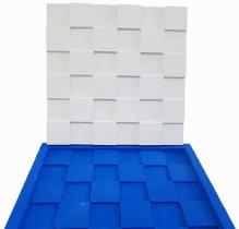 Forma Silicone Gesso Parede 3D - Xadrez Forma Silicone Gesso Parede 3D - Xadrez