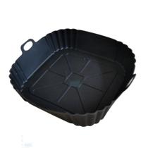 Forma Silicone Grande Air Fryer 21cm Forro Quadrado Antiaderente Bandeja Cesto Protetor Air Fry Air