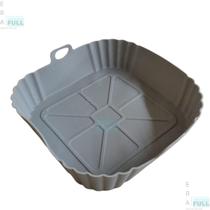 Forma Silicone Grande Air Fryer 21cm Forro Quadrado Antiaderente Bandeja Cesto Protetor Air Fry Air Frayer Fritadeira - Era Full importadora