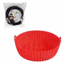 Forma Silicone Grande Air Fryer 22cm Redonda Antiaderente Forma Silicone Grande Air Fryer 22cm Redonda Antiaderente
