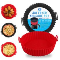 Forma Silicone para Air Fryer Assadeira Cesto Fritadeira Elétrica De 20cm Forma Silicone para Air Fryer Assadeira Cesto Fritadeira Elétrica De 20cm