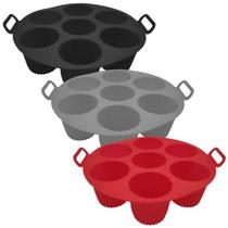 Forma silicone para air fryer red.p/7 mini bolos 20x6,5 cm Forma silicone para air fryer red.p/7 mini bolos 20x6,5 cm