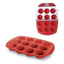 Forma Silicone Para Cupcake Petit Gateau Empada 12 Cavidades