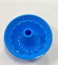 Forma Silicone Pudim Bolo Quente Frio Flexível Antiaderente Espiral Furo Vazada 22x11cm