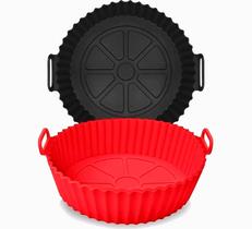 Forma Silicone Reutilizável Protetor Air Fryer Microondas