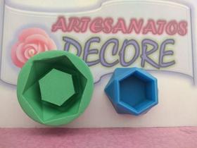 Forma Silicone Sabonete Resina 150 - Vaso Hexagonal - Decore Artesanatos SP