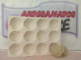 Forma Silicone Sabonete Resina 200 - Mini Rosas 12 cav - Decore Artesanatos SP