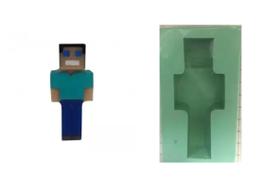 Forma Silicone Sabonete Resina 212 - Steve Minecraft - Decore Artesanatos SP