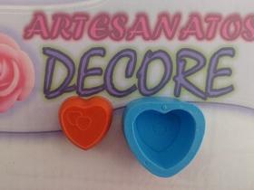Forma Silicone Sabonete Resina 24 - Coração Dia dos Namorados - Decore Artesanatos SP